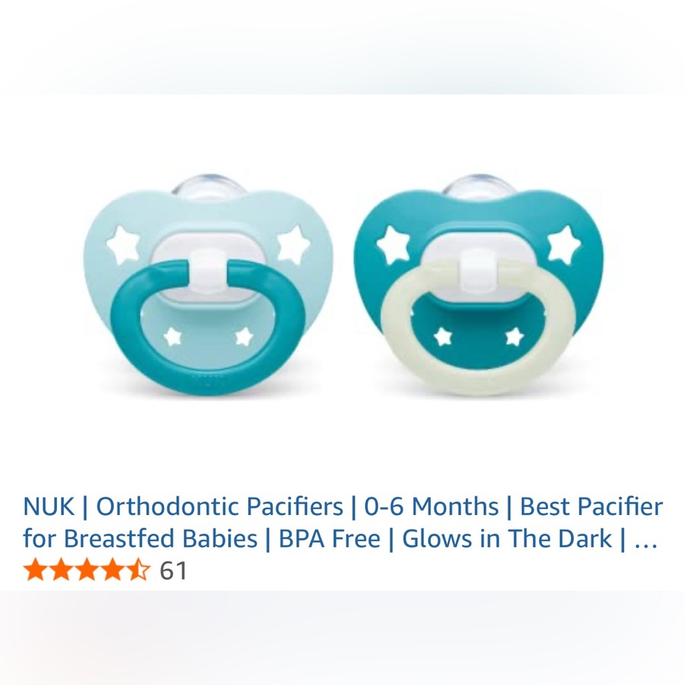 Nuk Pacifier Glows in the Dark 0-6 Months